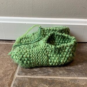 Green Crochet Slippers 🧶